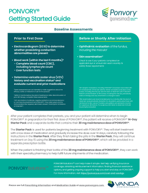 PONVORY® Baseline Assessment Leave Behind